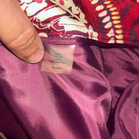 Talbots 100% silk wrap around skirt size 8 - Picture 6 of 6